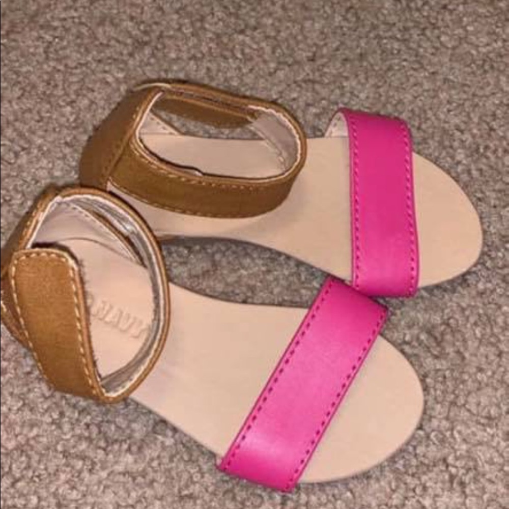 Pink and brown sandals